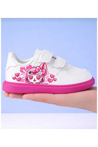 archiepet ροζ σόλα, παιδικά παπούτσια για κορίτσια με στάμπα pinky love και σ...