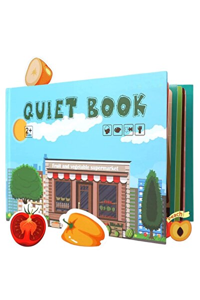 Leski Образователна книга с многократни стикери, Лески, Сензорна тиха книга с...
