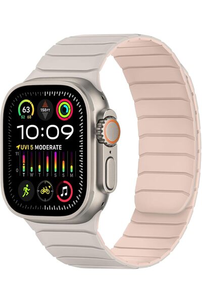 Tempo Magnetic Silicone Bands for Apple Watch Ultra 1/2/3 & 49-46-45-44-42mm ...