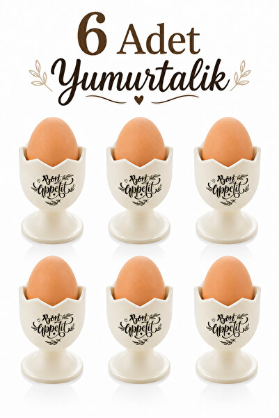 GENCHOME HOMEWARE Yummy Kahvaltı Sofraları İçin Yumurtalık 6 Adet Şık Tasarım...