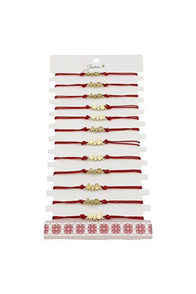 OEM Bratara eleganta Martisor pentru doamne, Rosu aprins, Pandativ otel inoxi...
