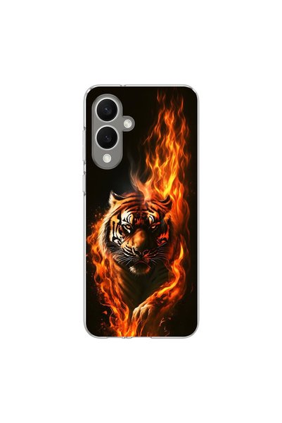 PPKin Samsung Galaxy S25 Edge Compatible Tiger Design Transparent Case