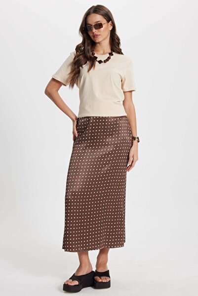 Tudors Γυναικεία φούστα με στενή εφαρμογή, ψηλόμεση, μίντι μήκους, από βισκόζ...