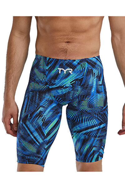 sporsuit ملابس السباحة الرجالية من TYR Avictor Jammer Racing باللون الأزرق وا...