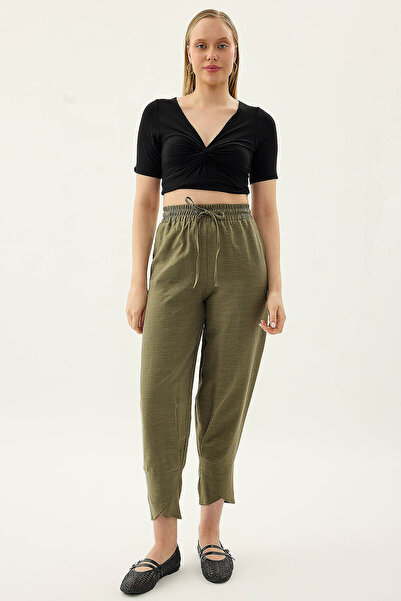 Vitrin Elastic Waistband Detailed Trousers