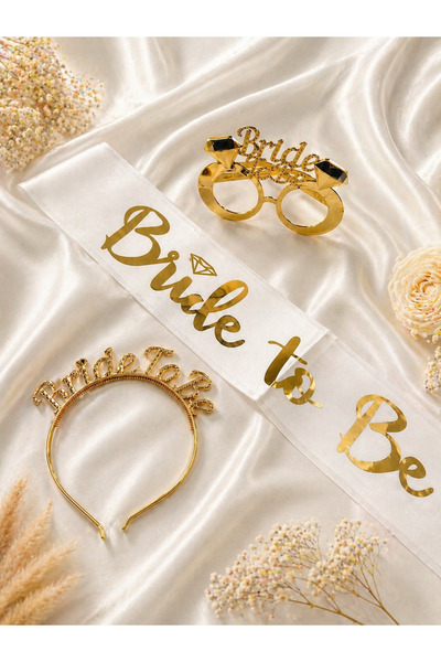 PARTİPORT Bride To Be Kuşak Saten Gelin Kuşağı Bekarlığa Veda Partisi 114x10 cm