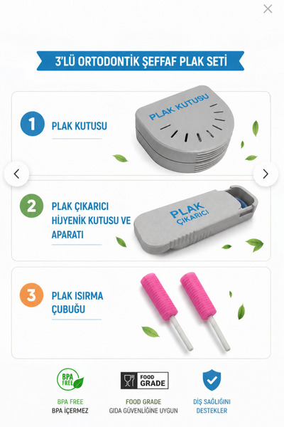 AC BOX Ortodontik Şeffaf Plak Çıkarma Aparatı, Şeffaf Plak Kutusu ve Isırma Ç...
