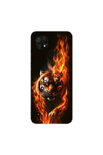 PPKin Poco C40 Compatible Tiger Design Transparent Case