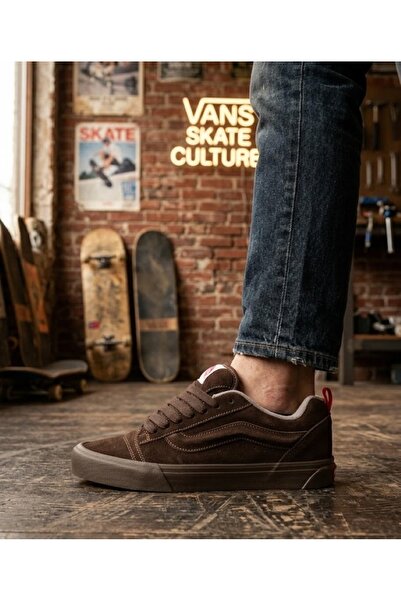 Vans Knu Skool Unisex Casual Παπούτσια VN000D22DFN1 Καφέ