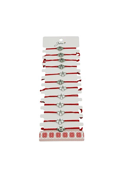 Vader Bratara Martisor pentru Dama, Jolie, Model Inima in Floare, Set 12 buca...