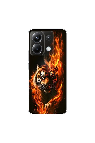 PPKin Poco X6 Compatible Tiger Design Transparent Case