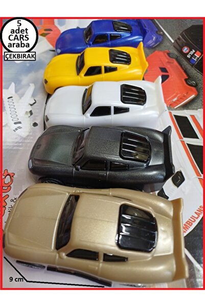 OYUNCAKSAHİLİ Oyuncak Araba Set Cars Kırılmaz Şehir Arabaları 4 Adet Şimşek A...
