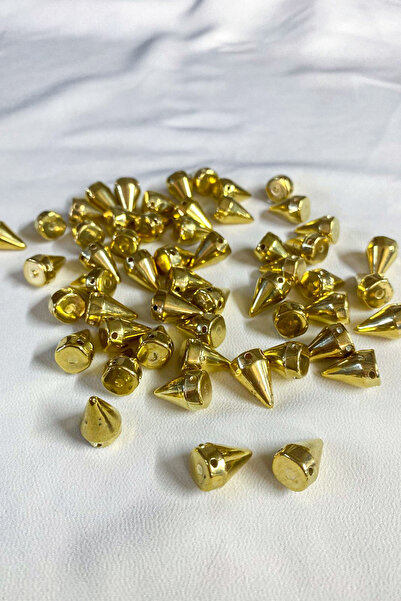 Serhat Aksesuar ve El İşçilik Gold Rengi 10x15 mm Çivi Model Dikme Taş Boncuk...