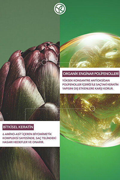 Yves Rocher Onarıcı Bitkisel Keratin Prebiyotik Refill Şampuan -Yıpranmış Saçlar- SLS,SLES içermez,Tuzsuz -600ml