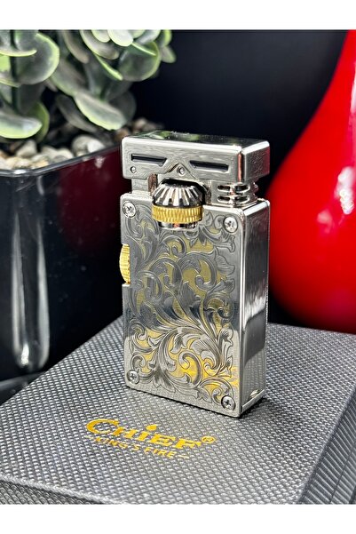 NikaŞ Chief Socar Flower Desenli Metal Çakmak - Koleksiyonluk Özel Seri Limited Edition
