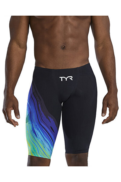 sporsuit ملابس السباحة للرجال من TYR Jammer Racing باللون الأخضر الفاتح والكحلي