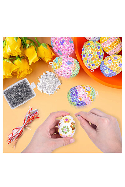 OEM Set 25 oua si accesorii pentru decorat de Paste, poliester, plastic, multicolor