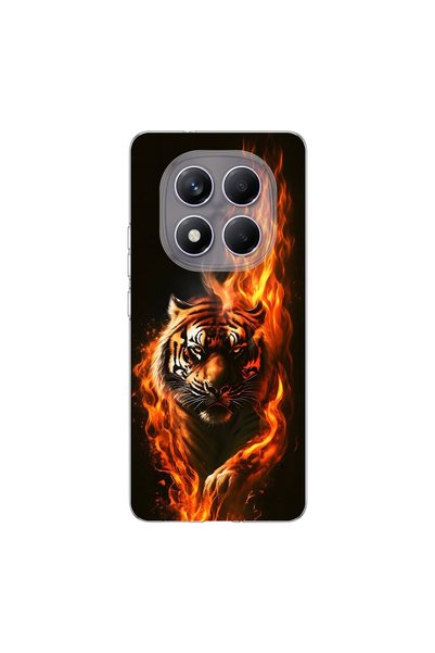 PPKin Redmi Note 14 Pro Compatible Tiger Design Transparent Case