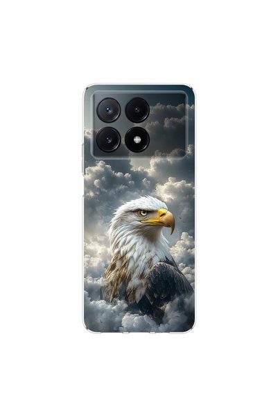 PPKin حافظة شفافة بتصميم النسر متوافقة مع Poco X6 Pro