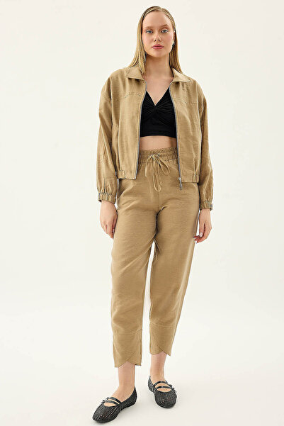 Vitrin Elastic Waistband Detailed Trousers