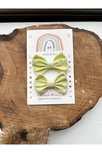 Miniminiksdesing Soft Fabric Bow Buckle Set of 2