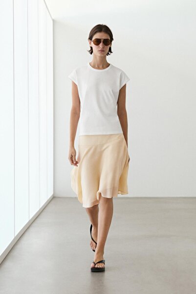 Massimo Dutti %100 pamuklu kolsuz t-shirt