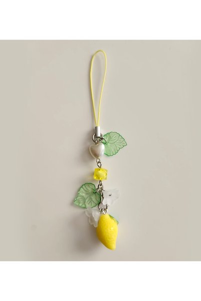 Güneş Kırtasiye Limon Boncuklu Charm Süs Telefon Askısı