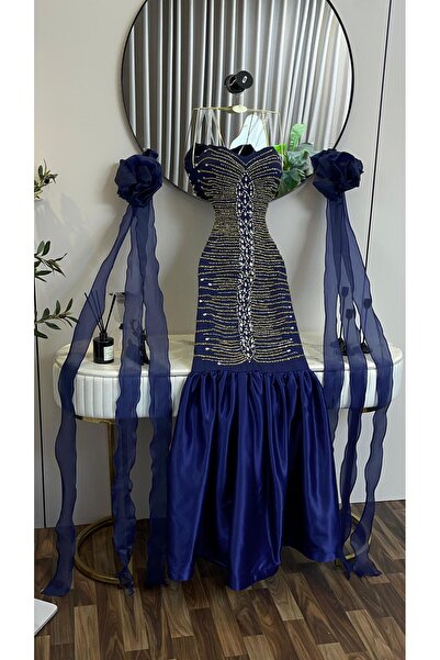 SERAFIN FASHION فستان كحلي سهره