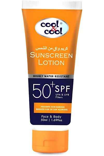 COOL & COOL لوشن واقي من الشمس بعامل حماية 50+ للوجه والجسم 50 مل