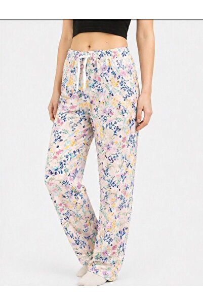 OTD STORE Women's Floral Patterned Pajama Bottoms with Elastic Waist, Comfort...