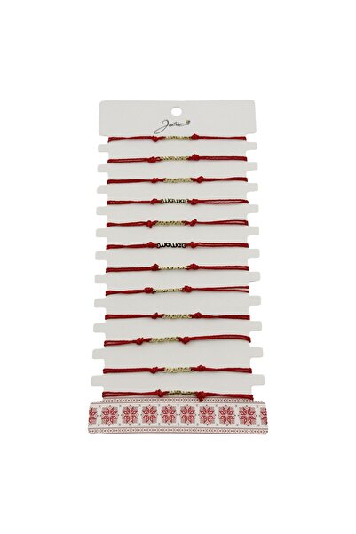 OEM Elegant Decorative Martisor Bracelet for Ladies, Mama Design, Red, Braide...