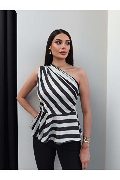 ESRAHELVACI Μπλούζα με έναν ώμο ασύμμετρη