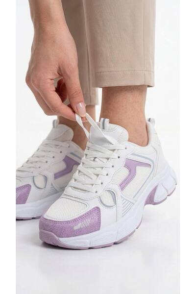 Lidora Women's Purple Wave Sole Colorful Casual Sports Shoes Ayk4016