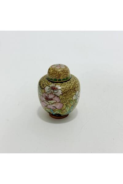 Hasyılmaz Antika Cloisonne Minyatür Kavanoz 5,4x4,2cm 136