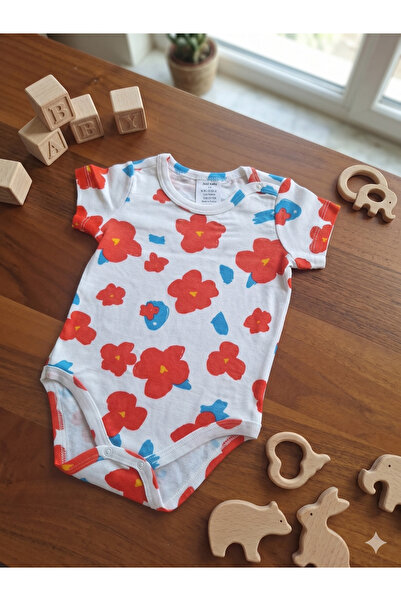 Nimini Kids 100% Cotton Short Sleeve Snap Fastener Baby Bodysuit