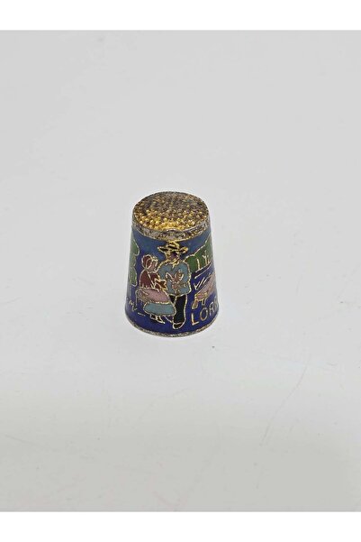 Hasyılmaz Antika Cloisonne Emaye Yüksük 24,30x18,75mm 052