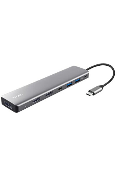 Trust Adaptor Dalyx 7-in-1, 2 porturi interfata USB-A 3.2 gen 1, 1 port USB-C...