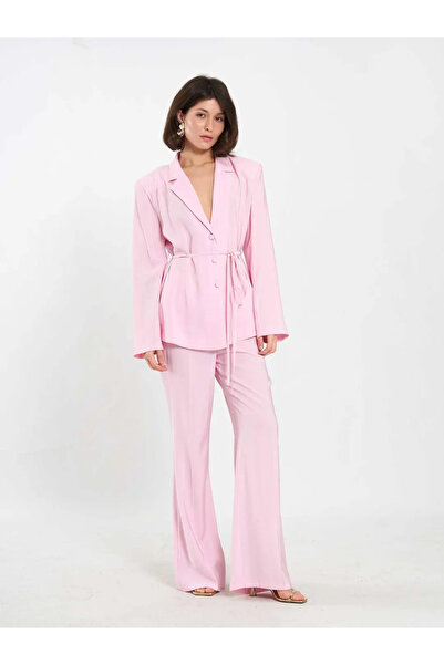 Caddebostan Moda Γυναικείο παντελόνι με ψηλή μέση και ίσια γραμμή, με ζώνη, φ...