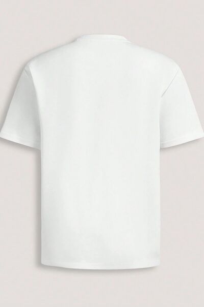 GENIUS STORE Erkek Tişört Basic Bisiklet Yaka Tişört Rahat Kesim Dökümlü Günlük Spor Tshirt