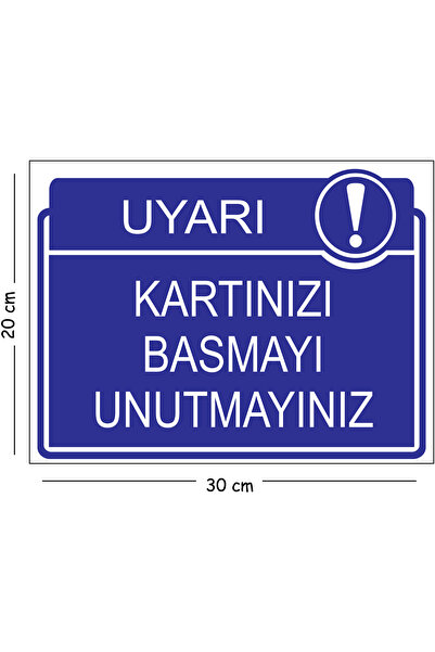 Mayeka Do Not Forget to Press Your Metal Card 20X30 cm A4 Warning Work Safety...