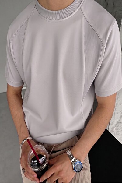 GENIUS STORE Ανδρικό T-Shirt Basic Crew Neck T-Shirt Άνετη εφαρμογή, χαλαρό, ...