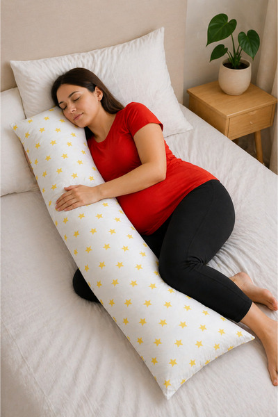 BeybiNest Μαξιλάρι Στήριξης Έγκυων 120x40 εκ. 100% Ύφασμα από Βιολογικό Βαμβά...
