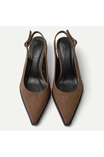 CİMİLİ SHOES Γυναικεία Μπεζ Παπούτσια με Τακούνι 7 εκ. Μυτερή Μύτη Γυναικεία ...