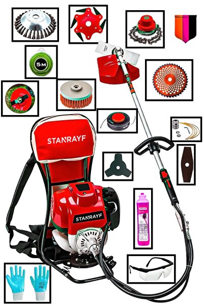 stanrayf Alman MG750 H-Tech Çelik Piston Turbolu 14 Parça Sırt Tipi Benzinli ...
