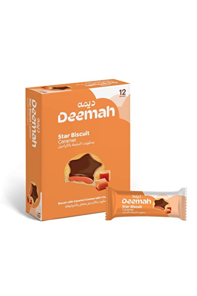 Deemah بسكويت ستار بالكراميل، 25 جرام × 12
