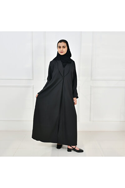 HAWRAA ABAYA Girls' Abaya Blazer with Button Closure and Attached Slip Dress