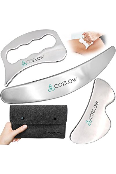 COZOK مجموعة أدوات كوزلو 3 في 1 لتقشير العضلات - أدوات تدليك وتقشير الجلد للع...