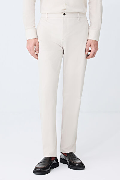 Tween Relaxed Fit (Pilesiz) Vizon Kumaş Pantolon