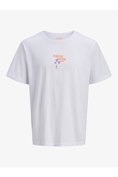REBEL By Styli Men White Graphic Cotton Crew Neck T-Shirt