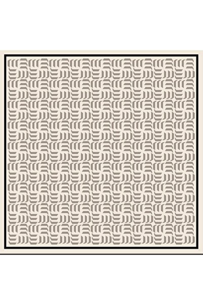 Mehrere Monogram Desenli İpek Eşarp